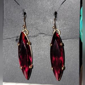 Ruby Crystal Earrings
